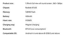 Load image into Gallery viewer, Smart Watch K52 Watches Men Wome Sports Fitness Modes Bluetooth Call Health Monitor 400mah 1.39Inch HD Smartwatch - Black_13