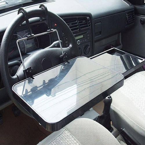 Portable Car Steering Wheel Table Tray Food Drink Stand Holder Support Lunch Laptop Desk_0