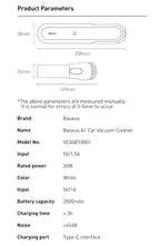 Load image into Gallery viewer, Baseus A1 Car Vacuum Cleaner 4000Pa Wireless Vacuum For Car Home Cleaning - White_15
